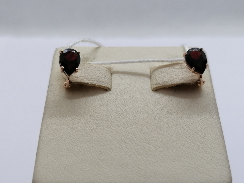 СКМ585 СЕРЬГИ С КАМНЕМ (Au 585)