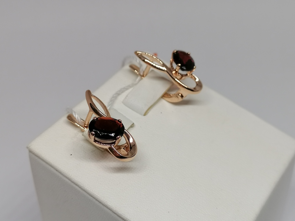 СЕРЬГИ С КАМНЕМ (Au 585)