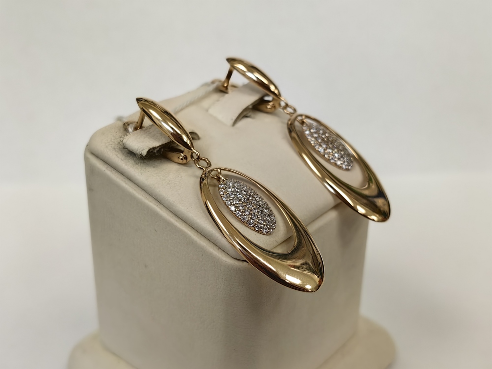 СКМИ585 СЕРЬГИ С КАМНЯМИ (Au 585)