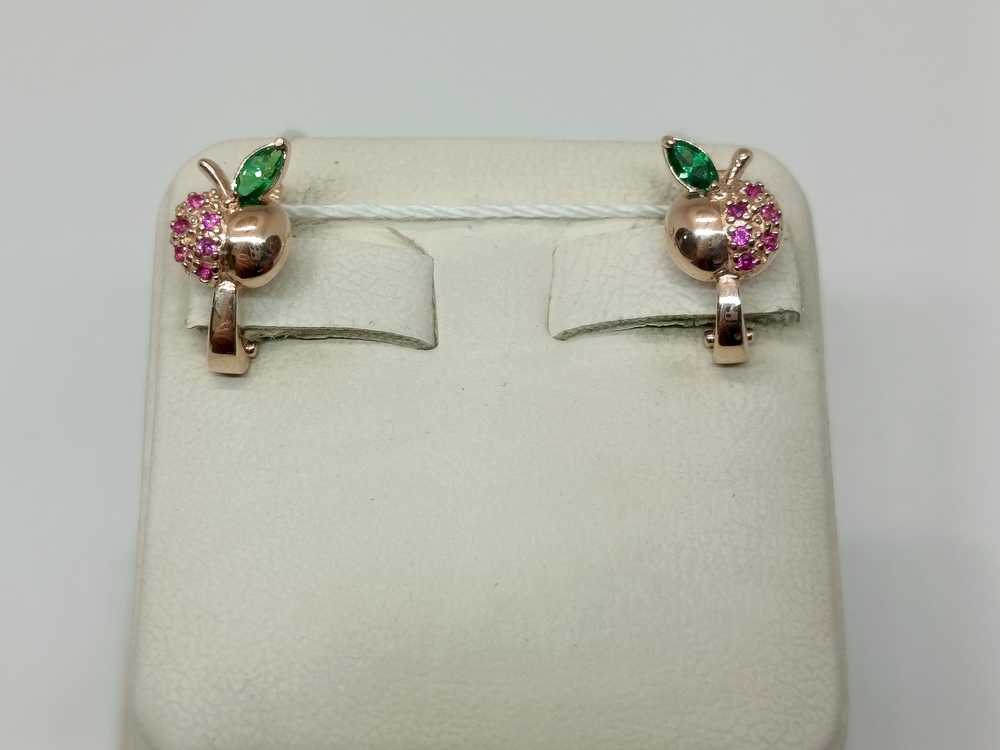 СКМИ585 СЕРЬГИ С КАМНЯМИ (Au 585)