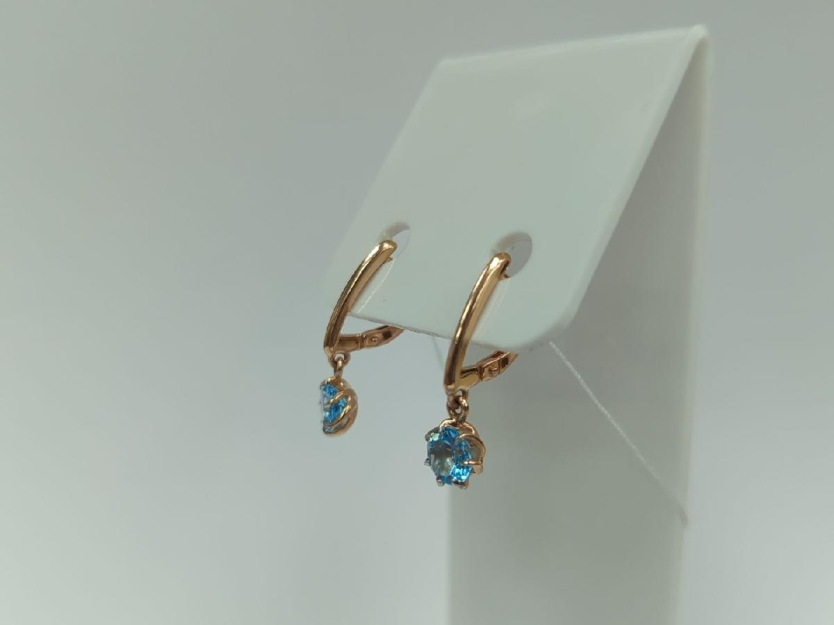 СЕРЬГИ С КАМНЕМ (Au 585)