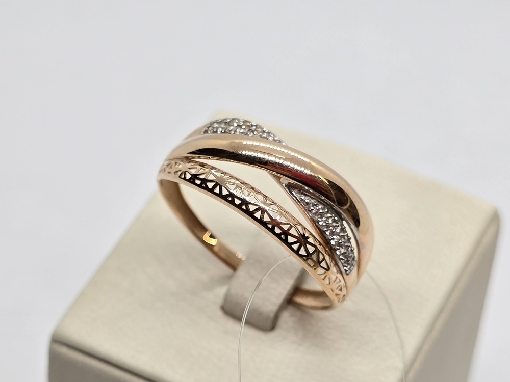 К13218166 КОЛЬЦО С КАМНЯМИ (Au 585)