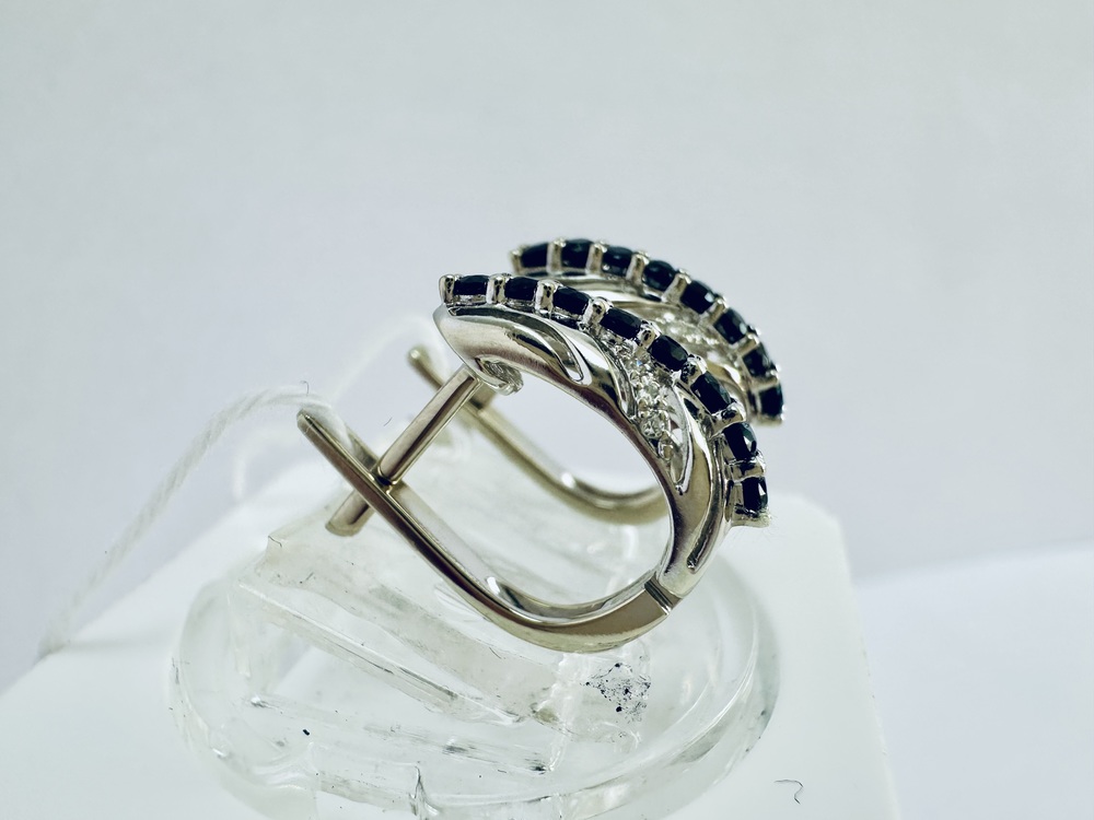 СКМИ585 СЕРЬГИ С КАМНЯМИ (Au 585)