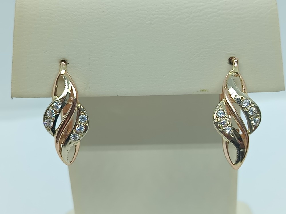 СКМИ585 СЕРЬГИ С КАМНЯМИ (Au 585)