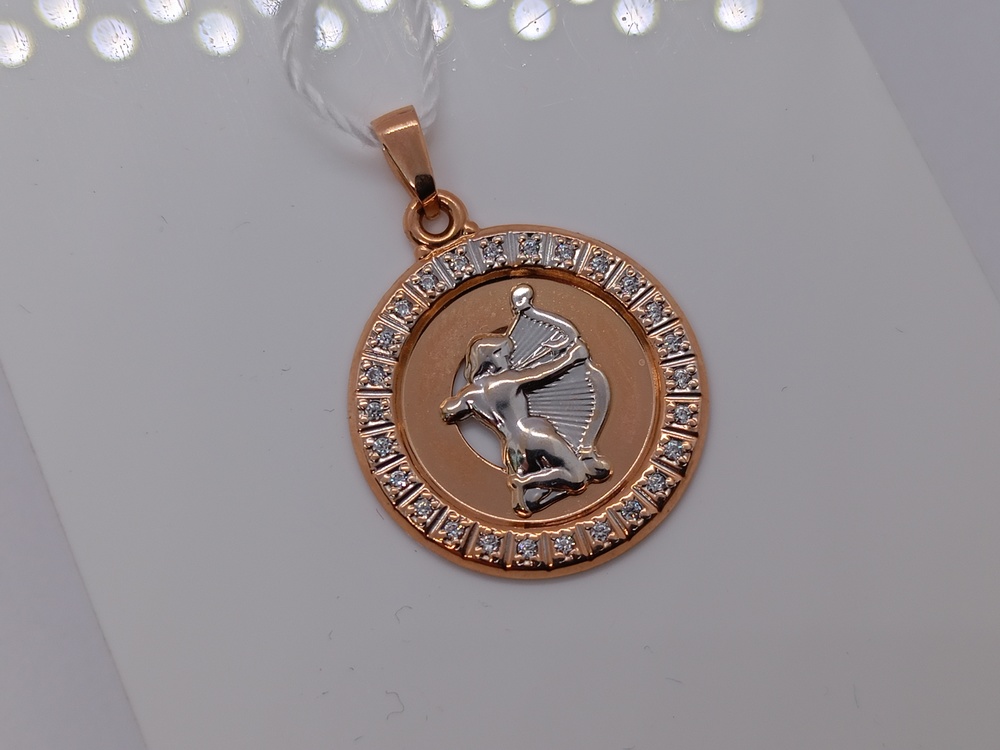 ПОДВЕСКА ЗНАК ЗОДИАКА СТРЕЛЕЦ Au 585