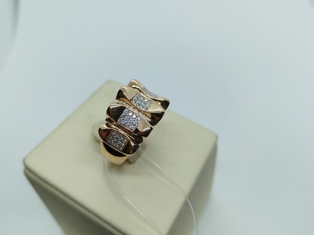 КОЛЬЦО С КАМНЯМИ (Au 585)