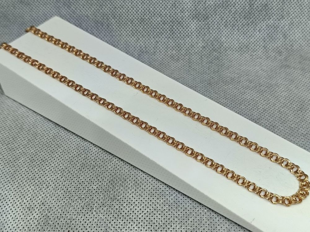 ЦЛБ3585 ЦЕПЬ ПОЛНОВЕСНАЯ Бисмарк тройной (Au 585)