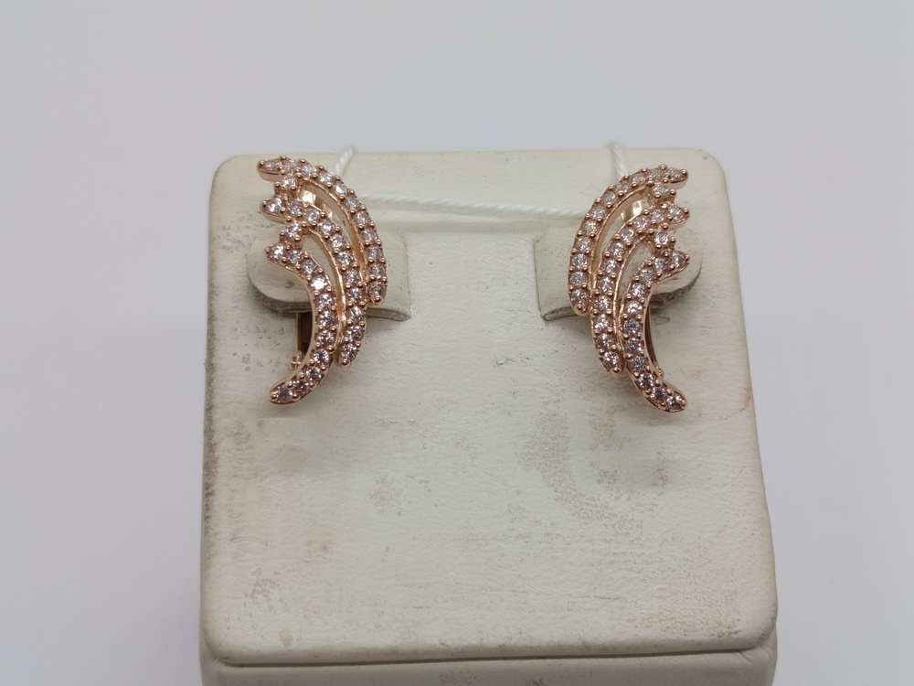 СКМИ585 СЕРЬГИ С КАМНЯМИ (Au 585)