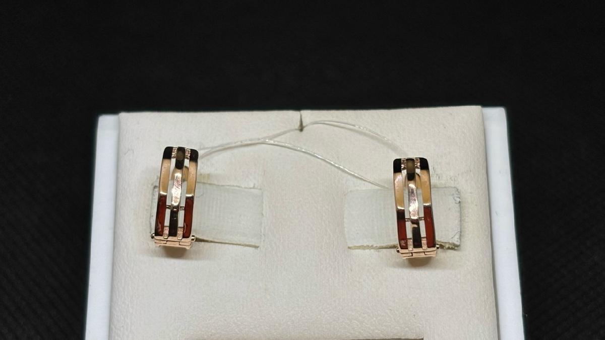 СЕРЬГИ БЕЗ КАМНЯ (Au 585)