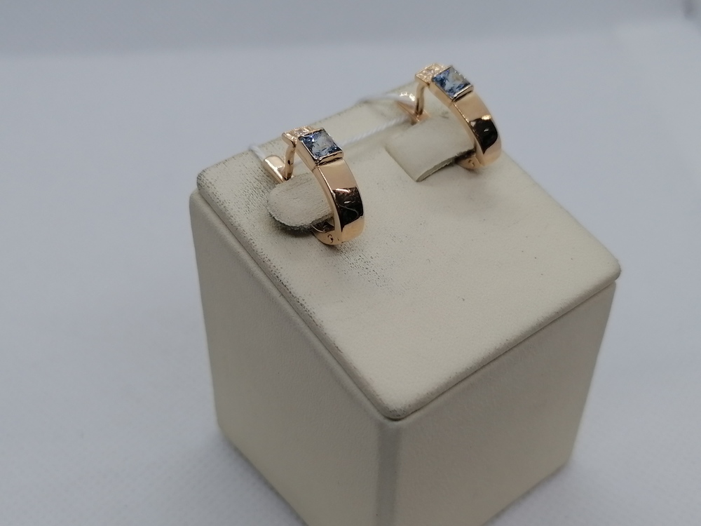 СКМИ585 СЕРЬГИ С КАМНЯМИ (Au 585)