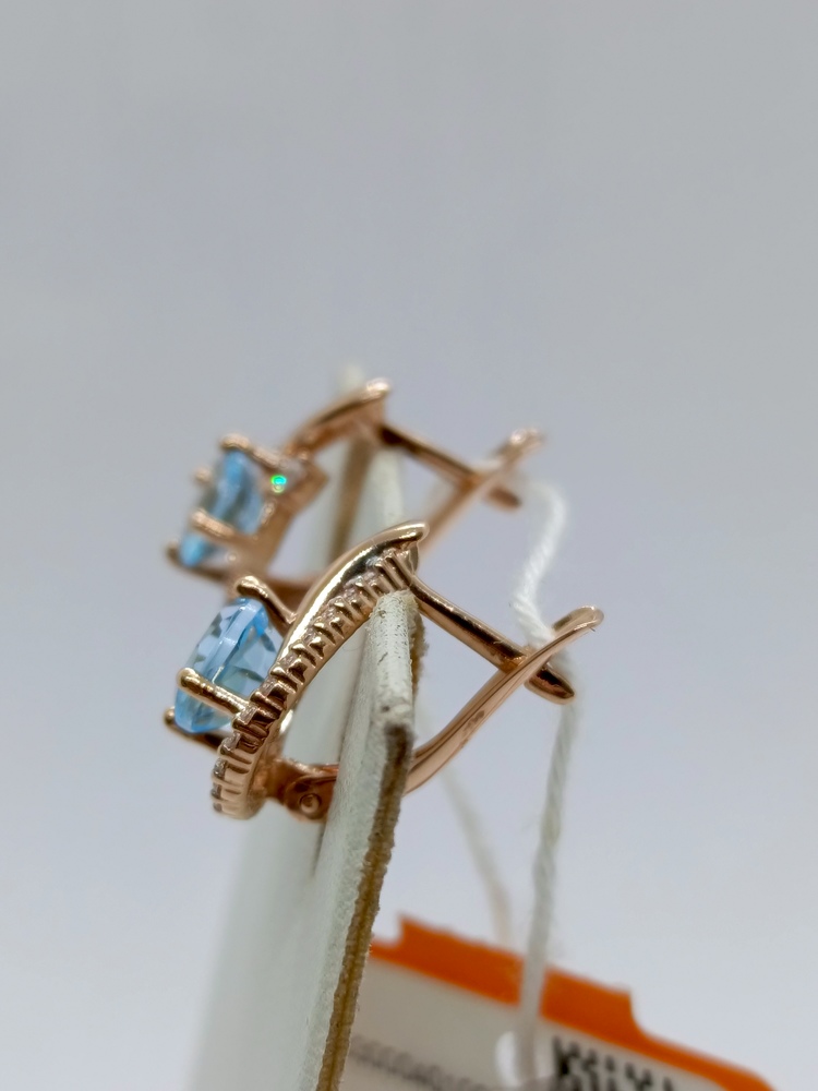 СКМИ375 СЕРЬГИ С КАМНЯМИ (Au 375)