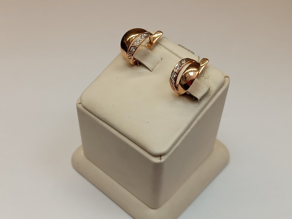 СКМИ585 СЕРЬГИ С КАМНЯМИ (Au 585)