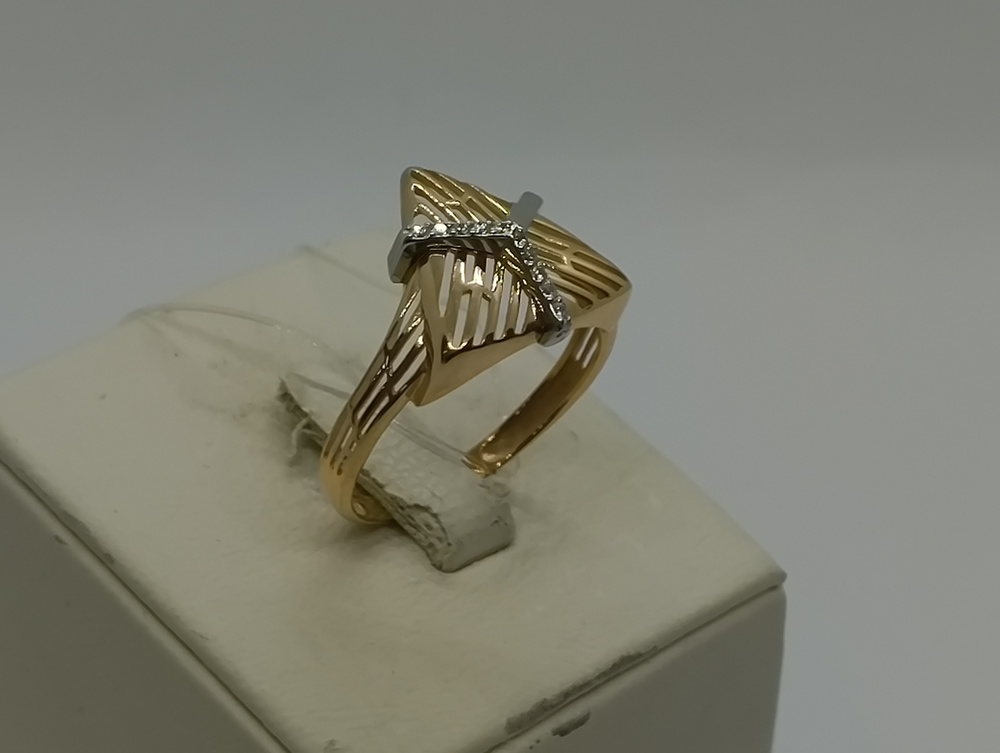 КОЛЬЦО С КАМНЯМИ (Au 585)