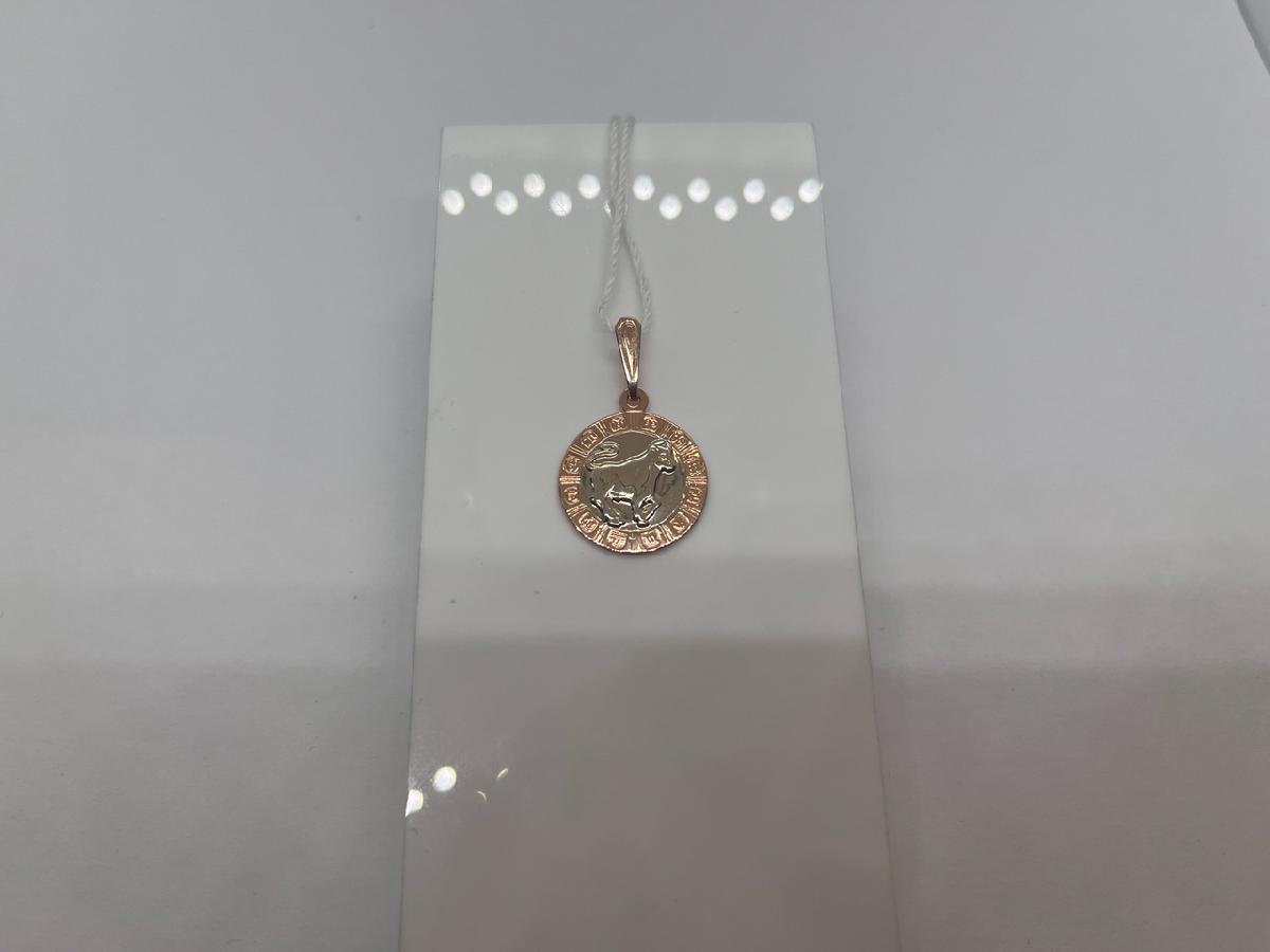 ПОДЗЗТ585 ПОДВЕСКА ЗНАК ЗОДИАКА ТЕЛЕЦ (Au 585)