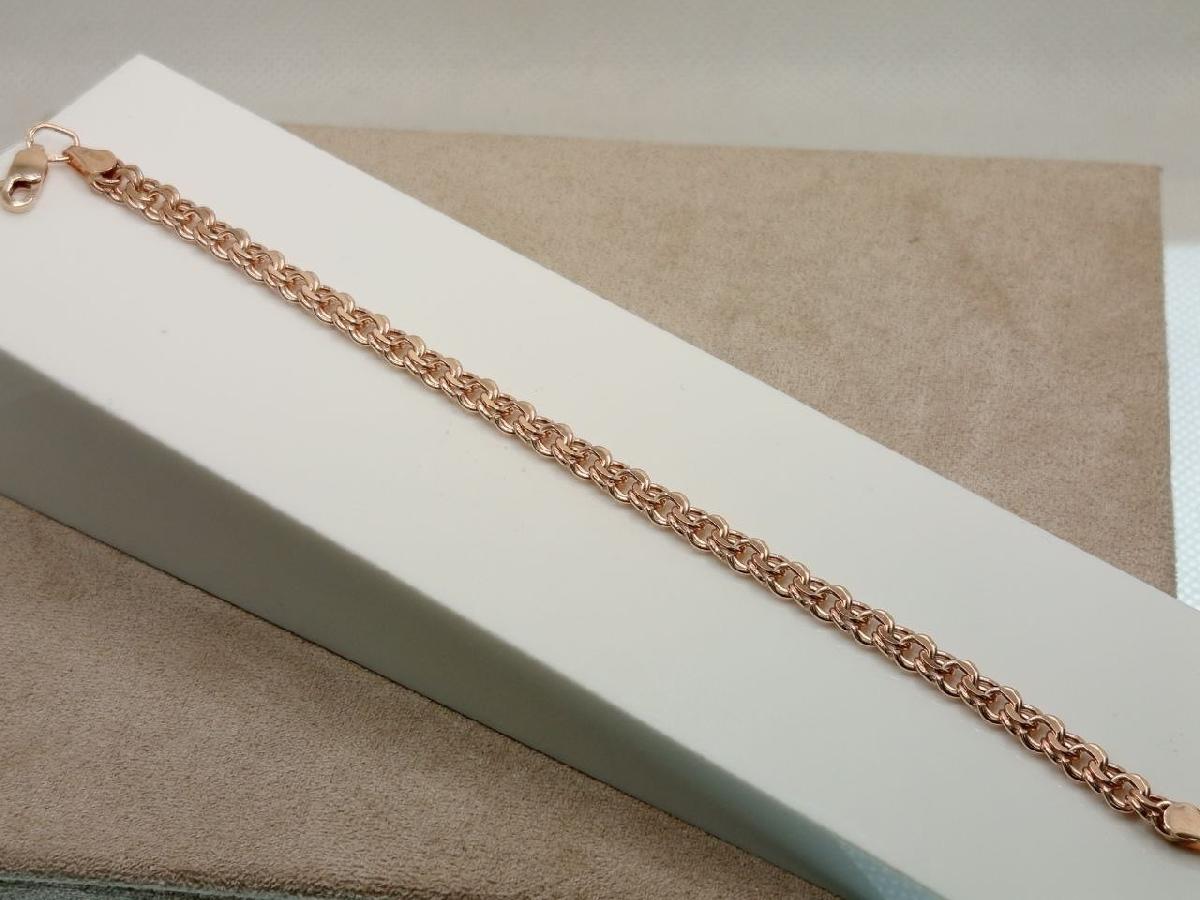 БРАСЛЕТ ПУСТОТЕЛЫЙ Бисмарк (Au 585)