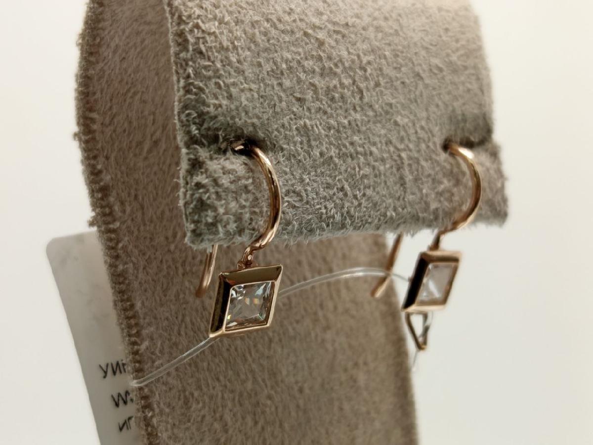 СЕРЬГИ ПУСЕТЫ с камнем (Au 585)