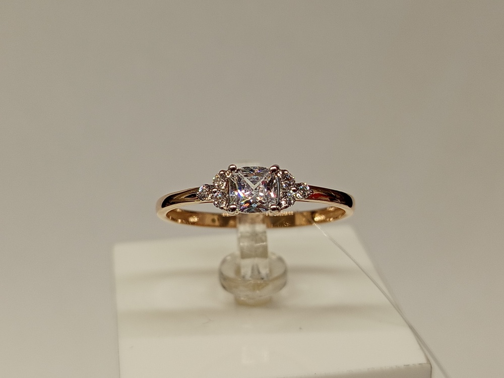 КОЛЬЦО С КАМНЯМИ (Au 585)