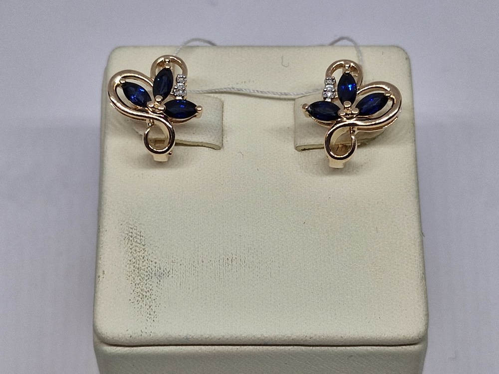 СЕРЬГИ С КАМНЯМИ (Au 585)