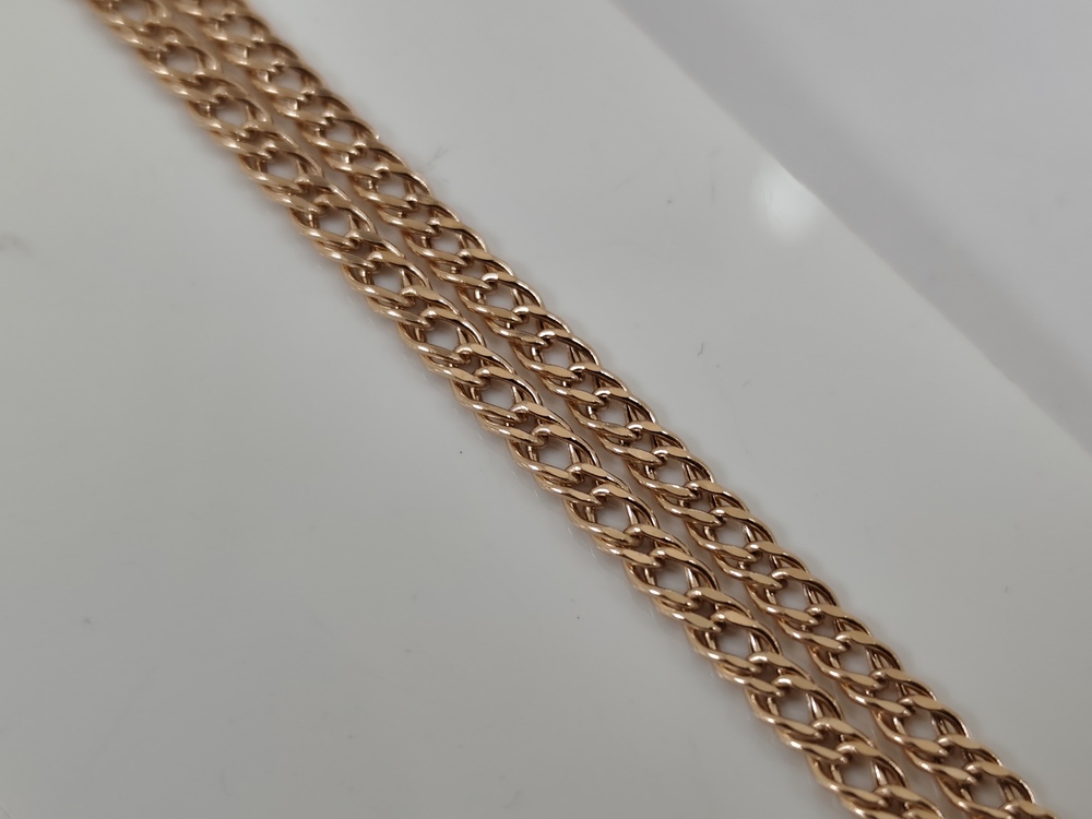 ЦЕПЬ ПУСТОТЕЛАЯ Ромб двойной (Au 585)