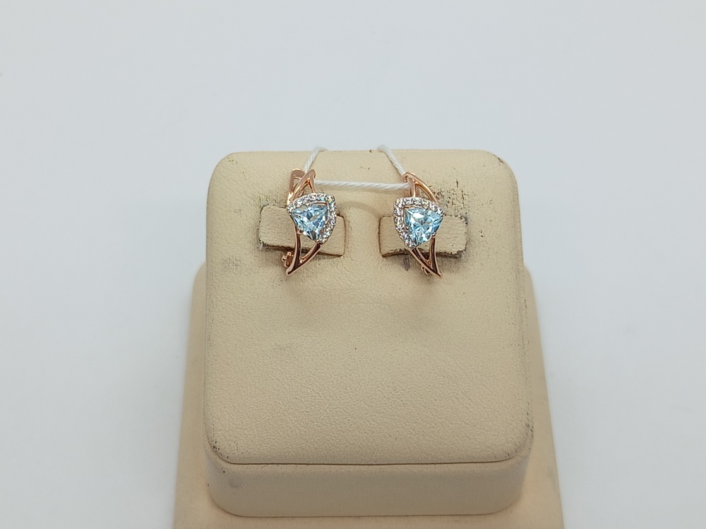 СКМИ585 СЕРЬГИ С КАМНЯМИ (Au 585)