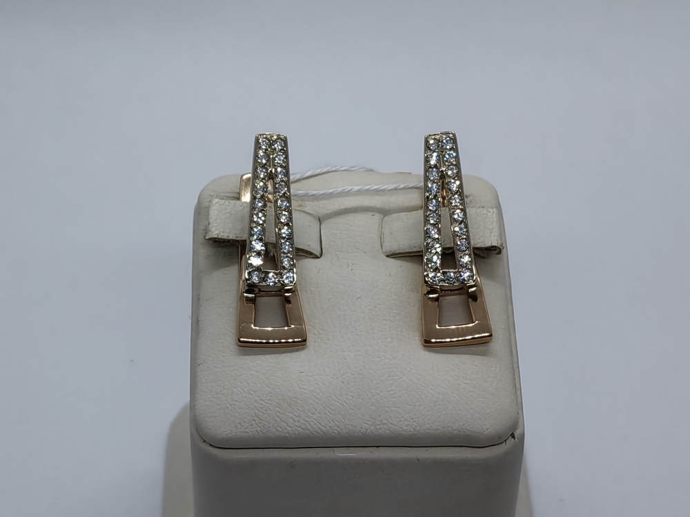 СКМИ585 СЕРЬГИ С КАМНЯМИ (Au 585)