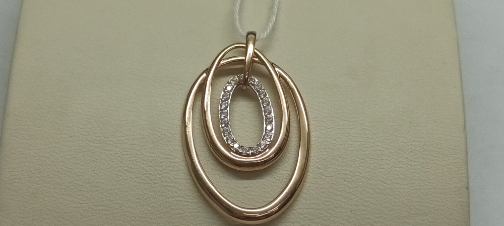 ПОДКМИ585 ПОДВЕСКА С КАМНЯМИ (Au 585)