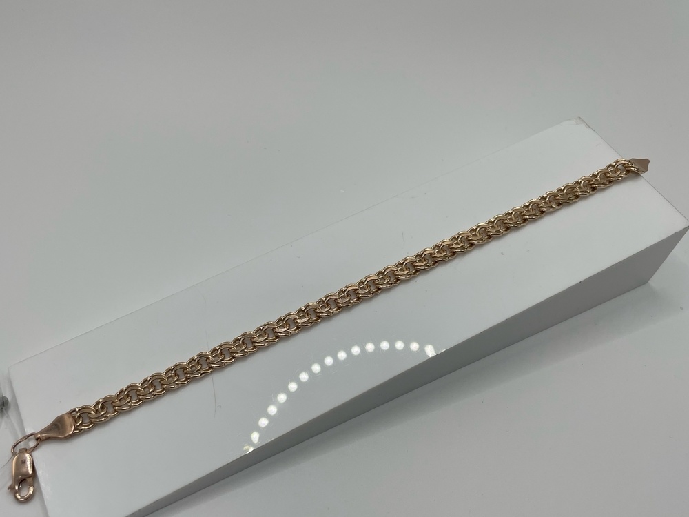 БРАСЛЕТ ПУСТОТЕЛЫЙ Бисмарк (Au 585)