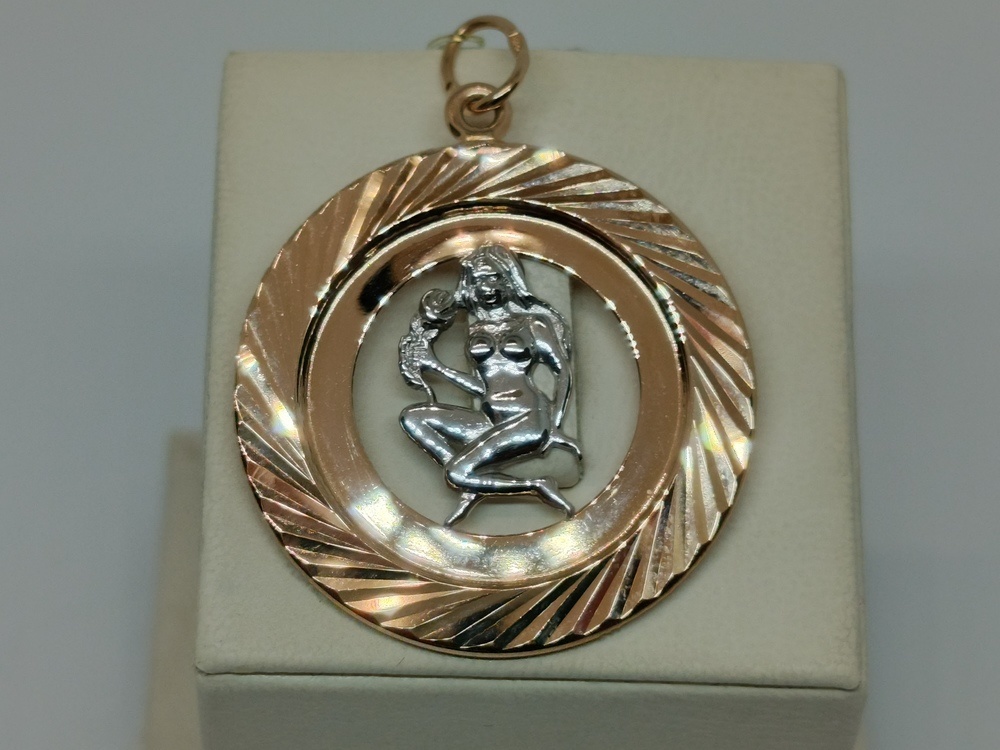 5654А/дева ПОДВЕСКА ЗНАК ЗОДИАКА ДЕВА (Au 585)
