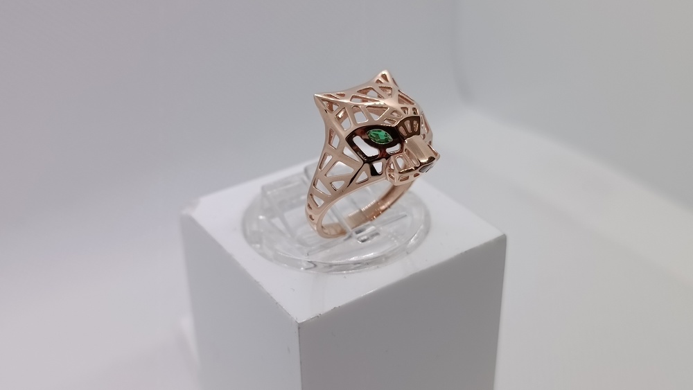 КОЛЬЦО С КАМНЯМИ (Au 585)