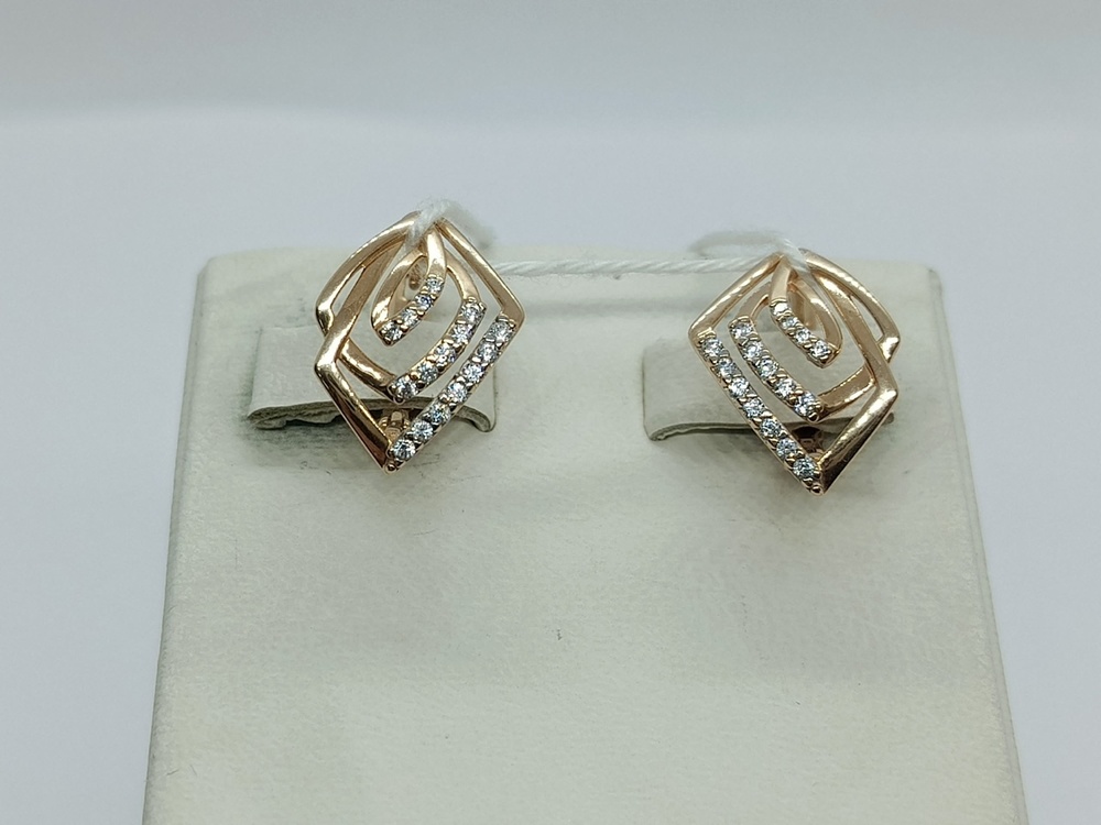 СКМИ585 СЕРЬГИ С КАМНЯМИ (Au 585)