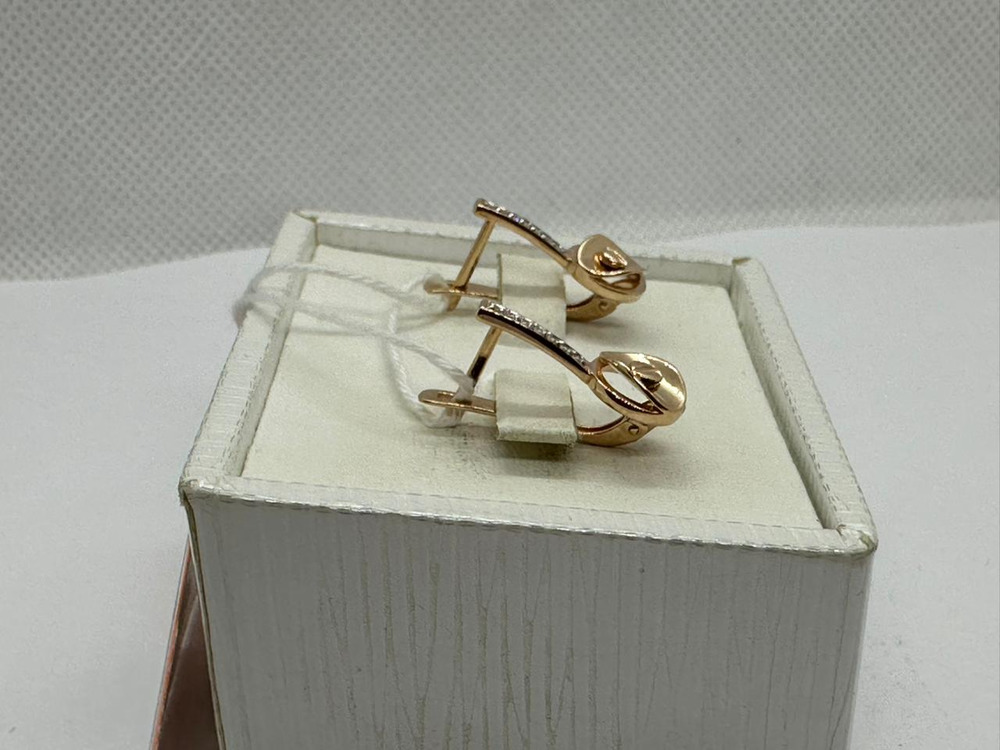 СКМИ585 СЕРЬГИ С КАМНЯМИ (Au 585)