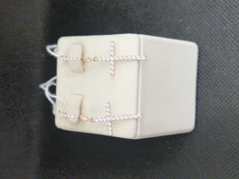 СКМИ585 СЕРЬГИ С КАМНЯМИ (Au 585)