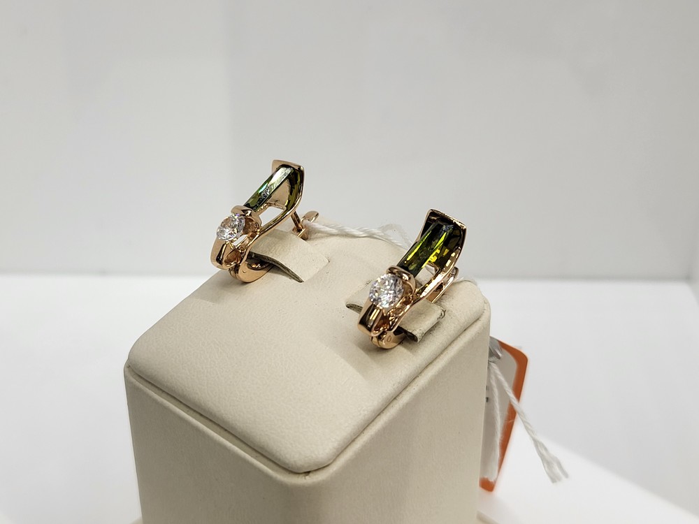 СКМИ585 СЕРЬГИ С КАМНЯМИ (Au 585)