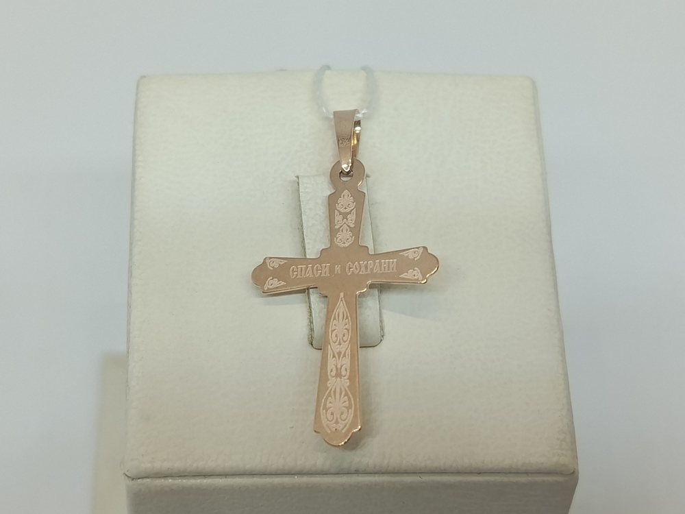 102-ИХ-22.23-12 ПОДВЕСКА КРЕСТ (Au 585)