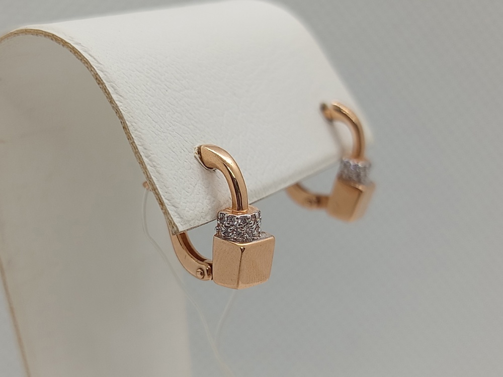 с1306 СЕРЬГИ С КАМНЯМИ (Au 585)