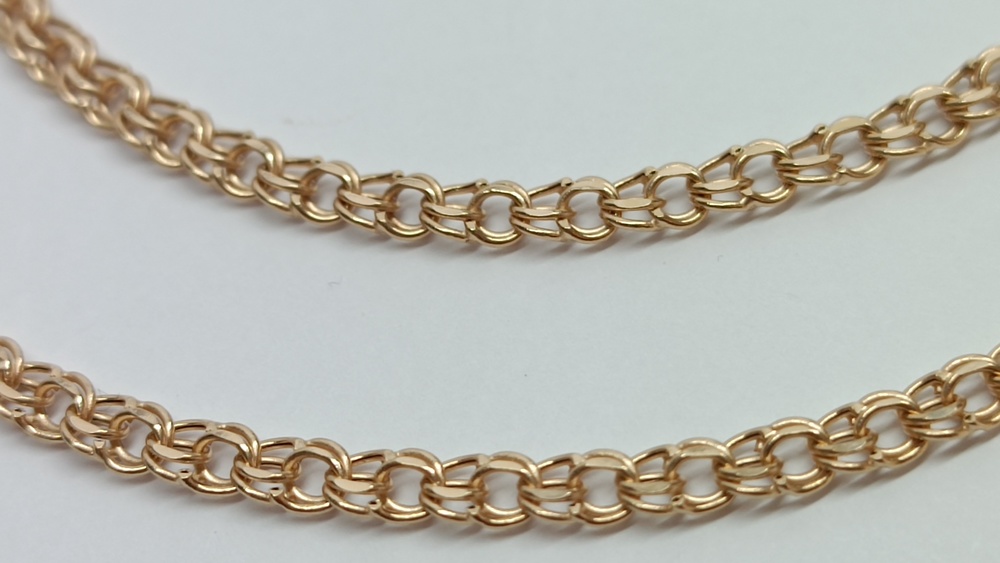 ЦЕПЬ ПУСТОТЕЛАЯ Бисмарк (Au 585)