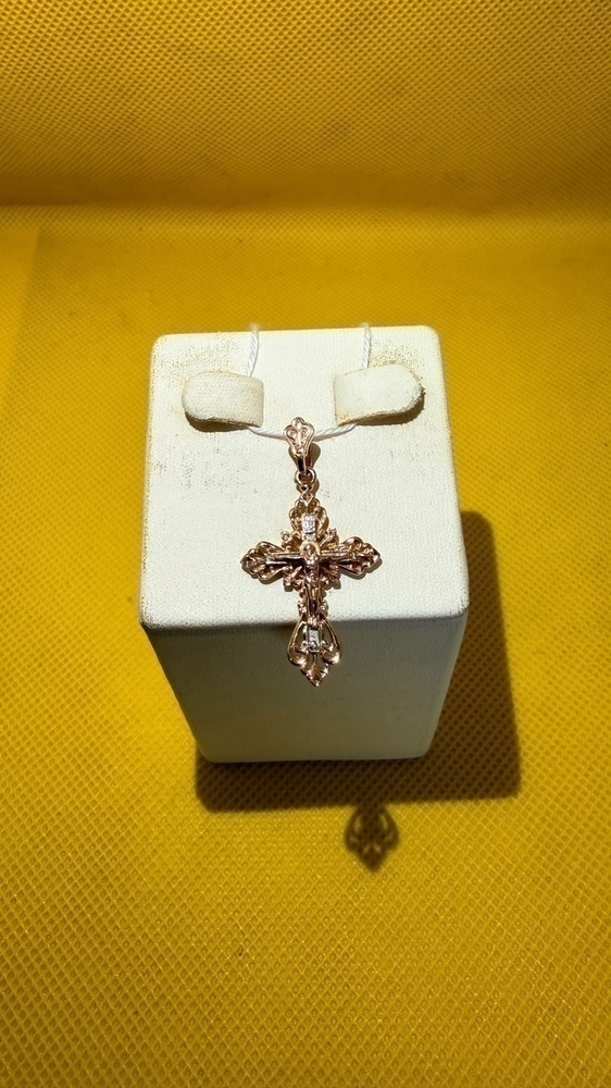 ПОДКБК585 ПОДВЕСКА КРЕСТ БЕЗ КАМНЯ (Au 585)