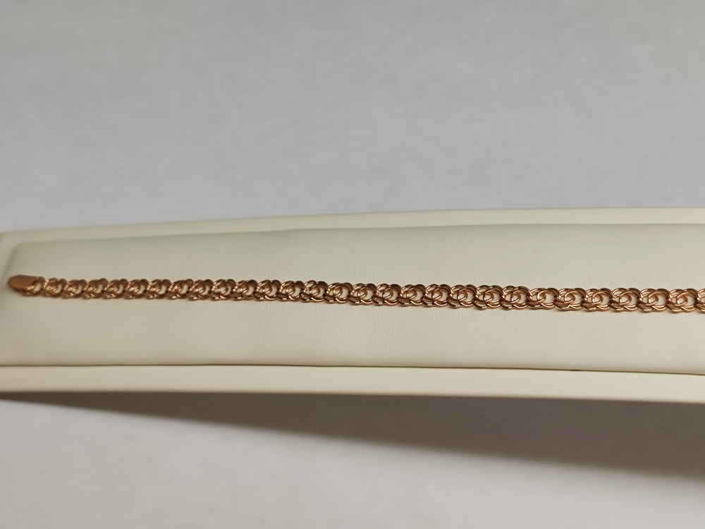 БЛБ585 БРАСЛЕТ ПОЛНОВЕСНЫЙ Бисмарк (Au 585)