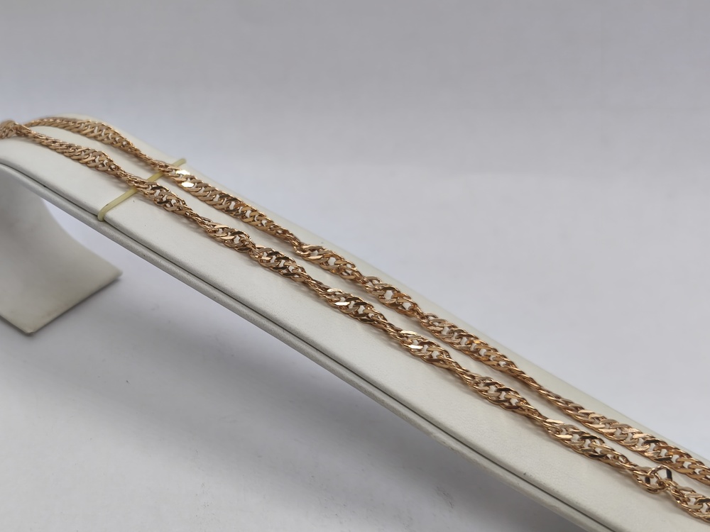 ЦЕПЬ ПУСТОТЕЛАЯ Сингапур (Au 585)