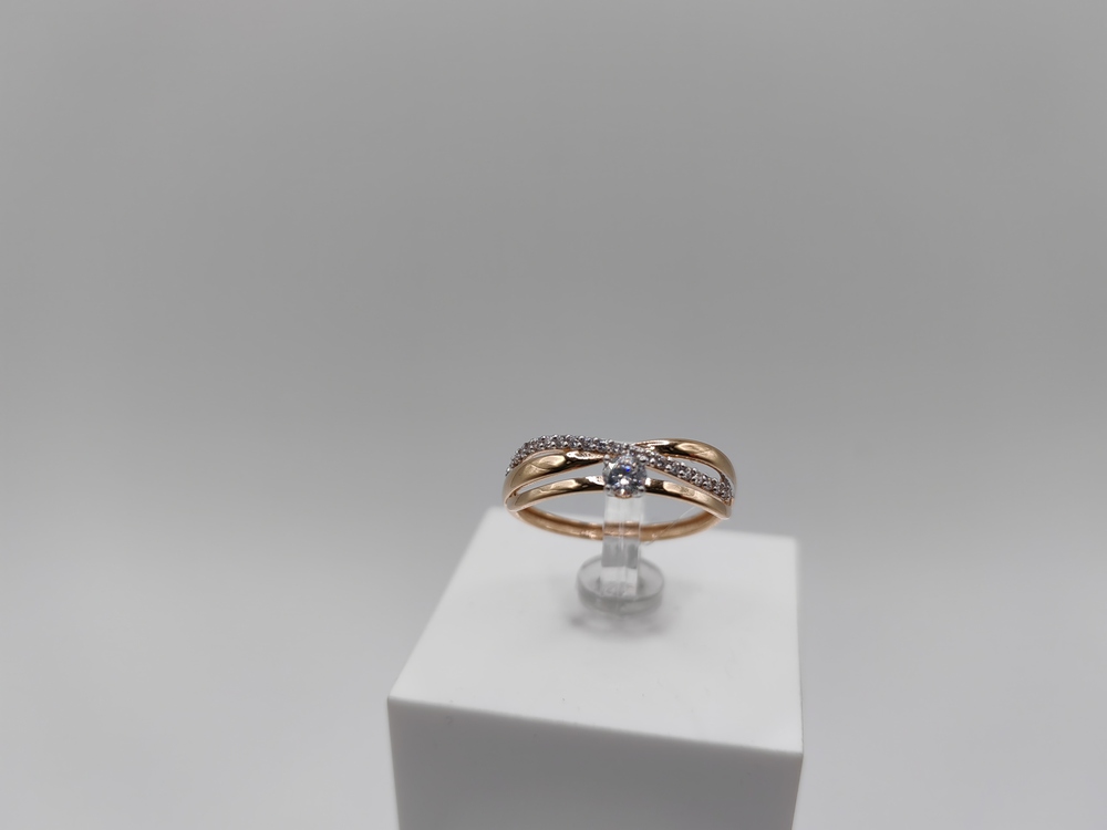 КОЛЬЦО С КАМНЯМИ (Au 585)