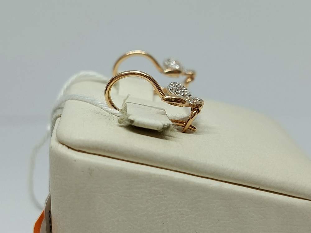 СКМИ585 СЕРЬГИ С КАМНЯМИ (Au 585)