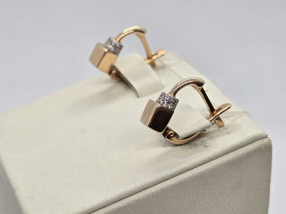 с1306 СЕРЬГИ С КАМНЯМИ (Au 585)