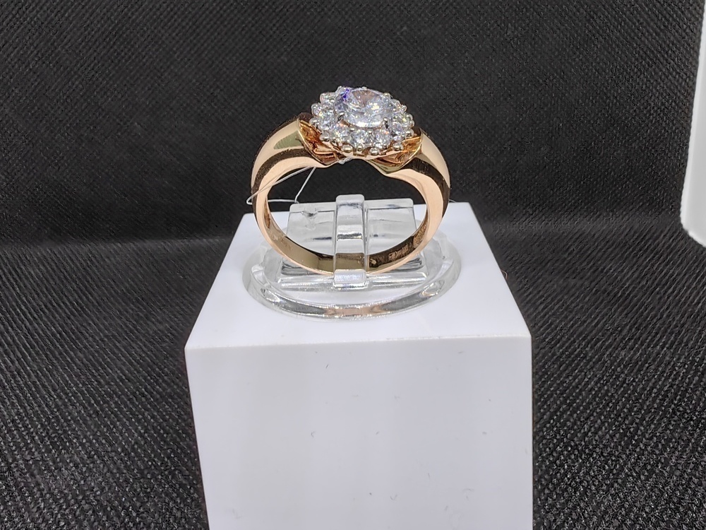 КОЛЬЦО С КАМНЯМИ (Au 585)