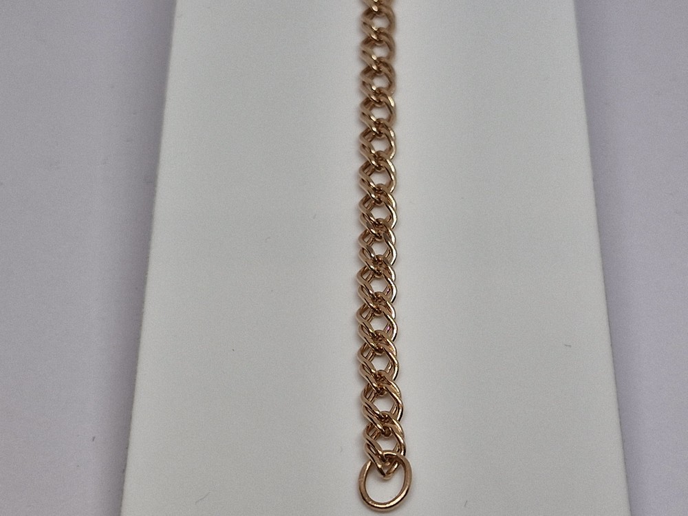 БРАСЛЕТ ПУСТОТЕЛЫЙ Ромб двойной (Au 585)