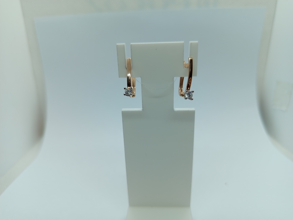 СЕРЬГИ С КАМНЕМ (Au 585)