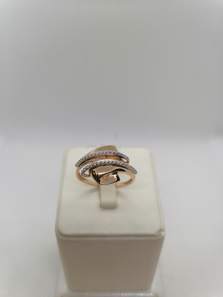 КОЛЬЦО С КАМНЯМИ (Au 585)