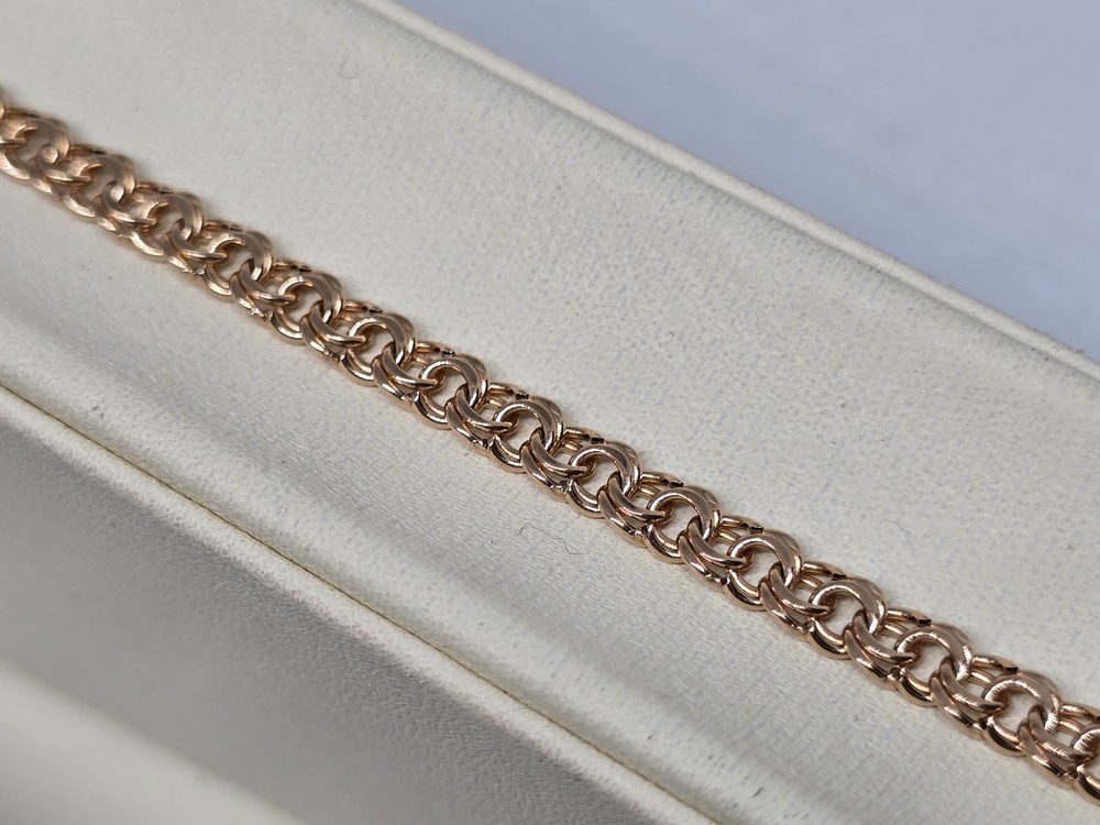 БРАСЛЕТ ПУСТОТЕЛЫЙ Бисмарк Au 585