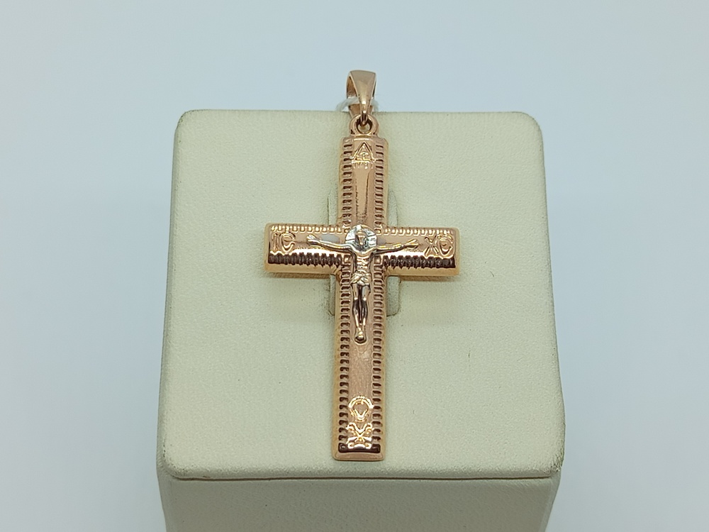 ПОДКБК585 ПОДВЕСКА КРЕСТ БЕЗ КАМНЯ (Au 585)