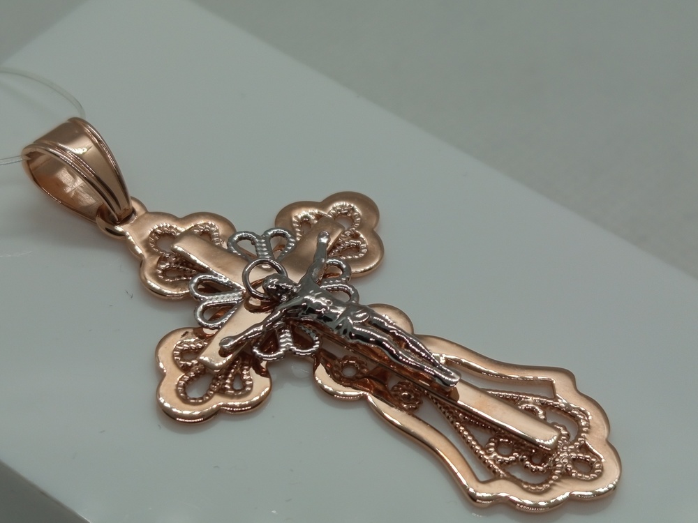 ПОДВЕСКА КРЕСТ без камня (Au 585)