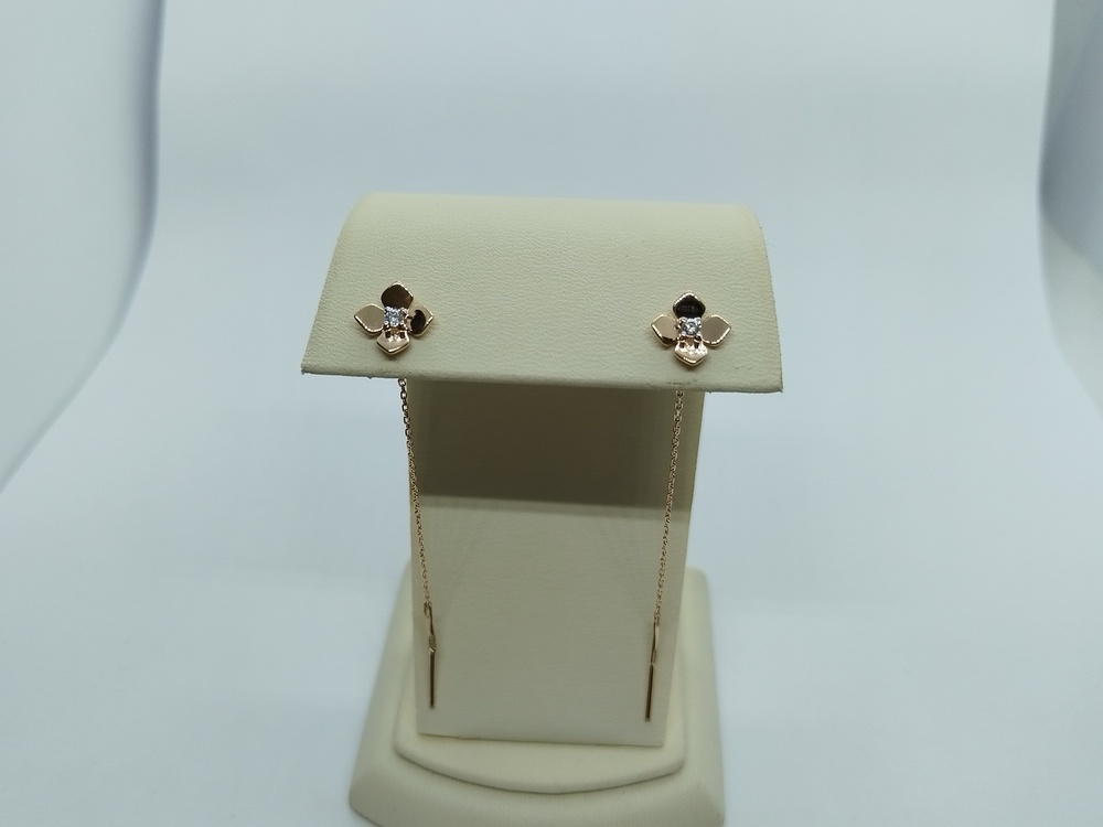 СЕРЬГИ ПРОДЕВКИ с камнем (Au 585)